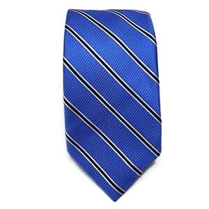 Jos A Bank Reserve Mens 100% Silk Necktie Blue Stripe 3" x 62